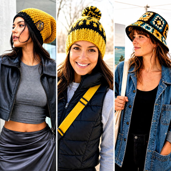 15 Hufflepuff Crochet Hat Outfit Ideas for Wizarding Fans