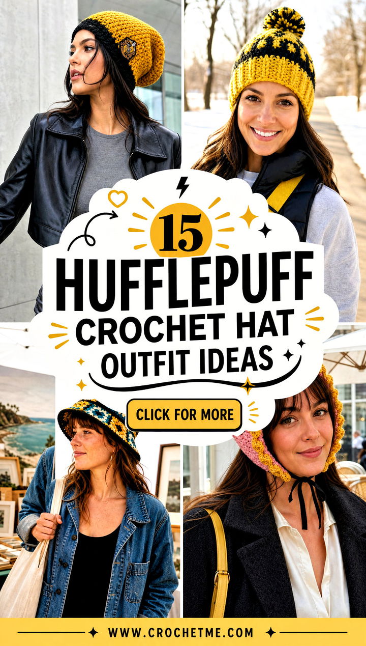 15 Hufflepuff Crochet Hat outfit ideas - 15 Hufflepuff Crochet Hat outfit ideas