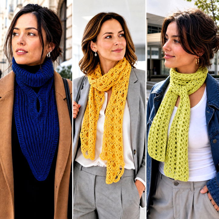 15 Key Hole Crochet Scarf Outfit Ideas for Chic Winter Looks