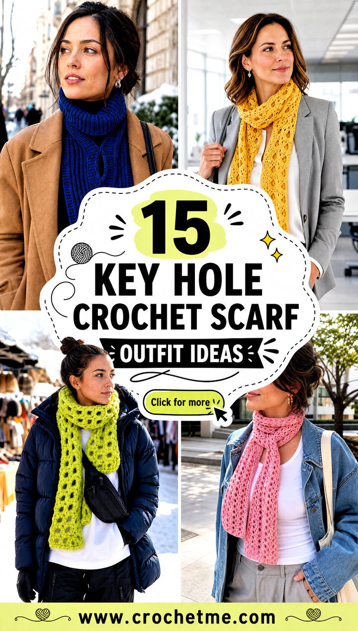 15 Key Hole Crochet Scarf outfit ideas - 15 Key Hole Crochet Scarf outfit ideas