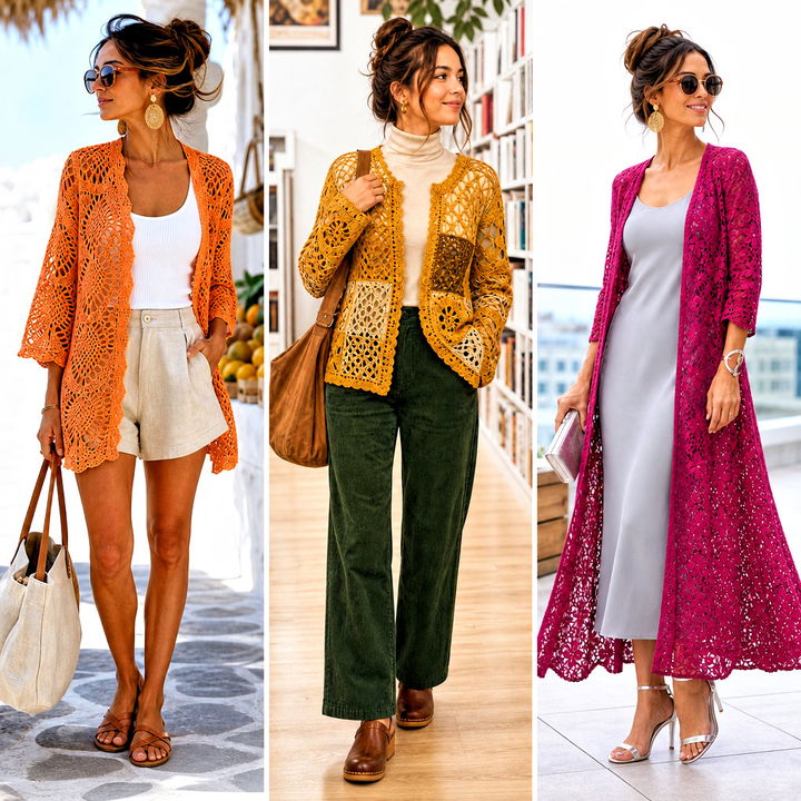 15 Lacey Crochet Cardigan Outfit Ideas for Effortless Layers