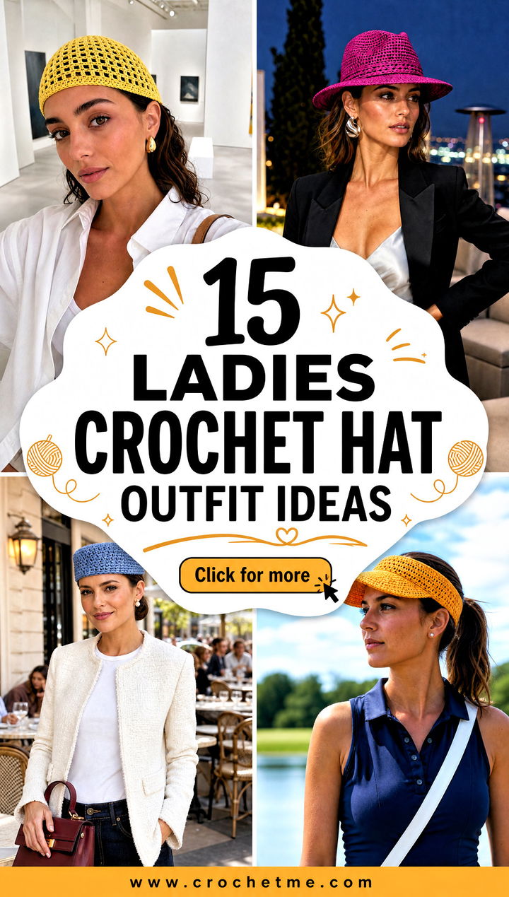 15 Ladies Crochet Hat outfit ideas - 15 Ladies Crochet Hat outfit ideas