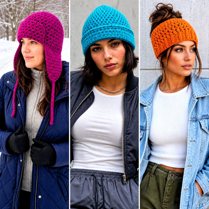 15 Lemon Peel Stitch Crochet Hat Outfit Ideas for Winter