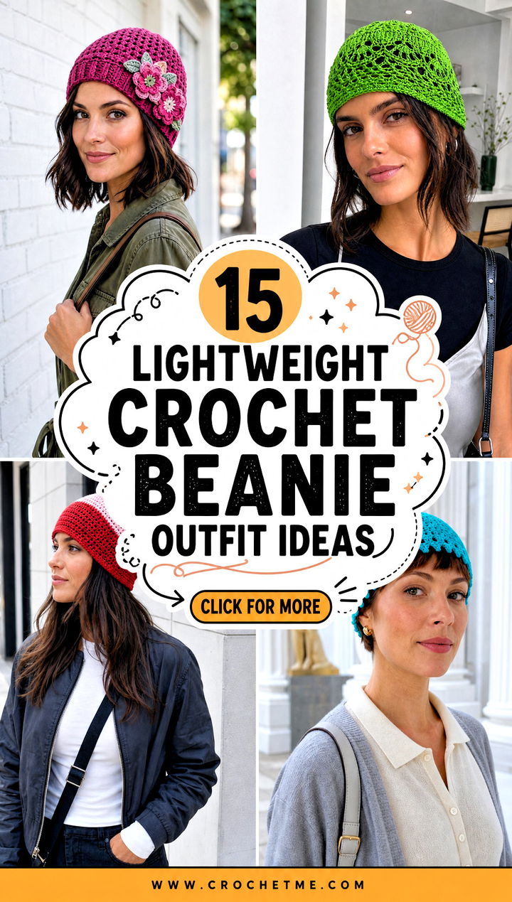 15 Lightweight Crochet Beanie outfit ideas - 15 Lightweight Crochet Beanie outfit ideas