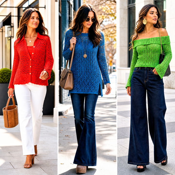15 Long Sleeve Crochet Blouse Outfit Ideas for Chic Layering