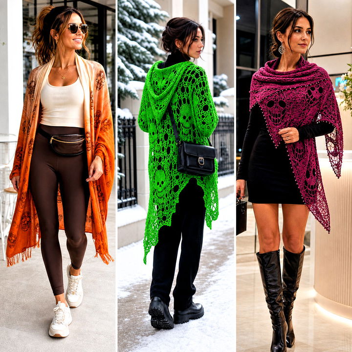 15 Lost Soul Crochet Shawl Outfit Ideas for Spooky Style