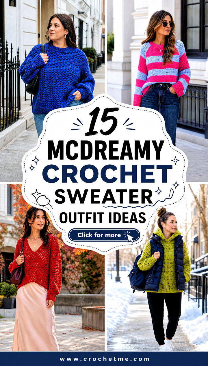 15 Mcdreamy Crochet Sweater outfit ideas - 15 Mcdreamy Crochet Sweater outfit ideas