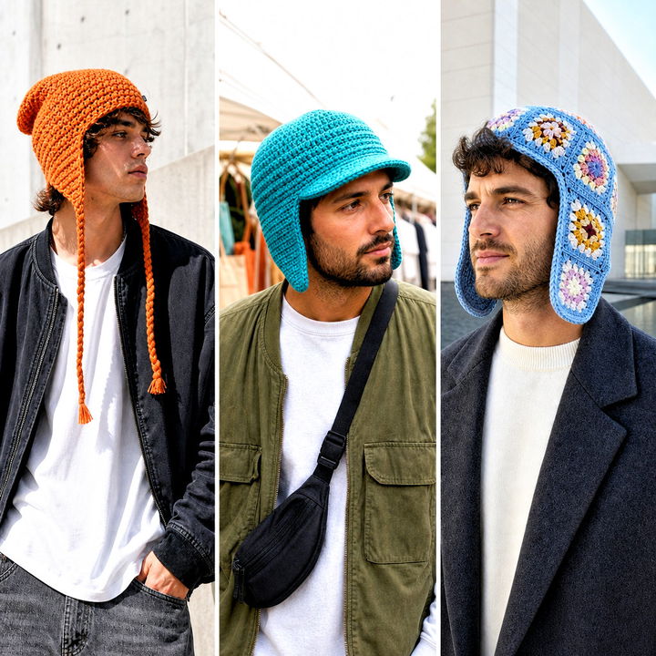 15 Men’s Crochet Hat With Earflaps Outfit Ideas for Cold Days