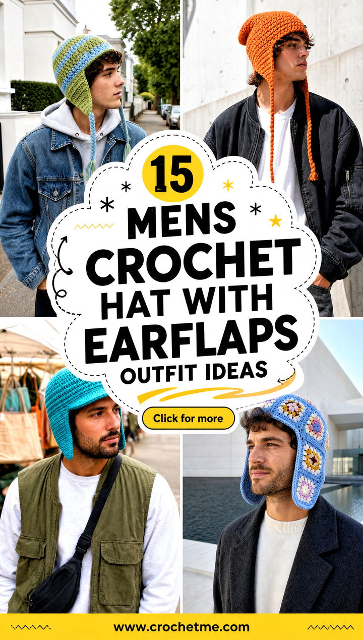 15 Mens Crochet Hat With Earflaps outfit ideas - 15 Mens Crochet Hat With Earflaps outfit ideas