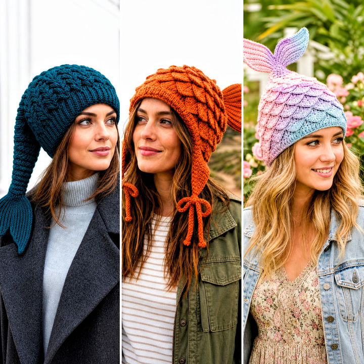 15 Mermaid Tail Crochet Hat Outfit Ideas for Playful Looks