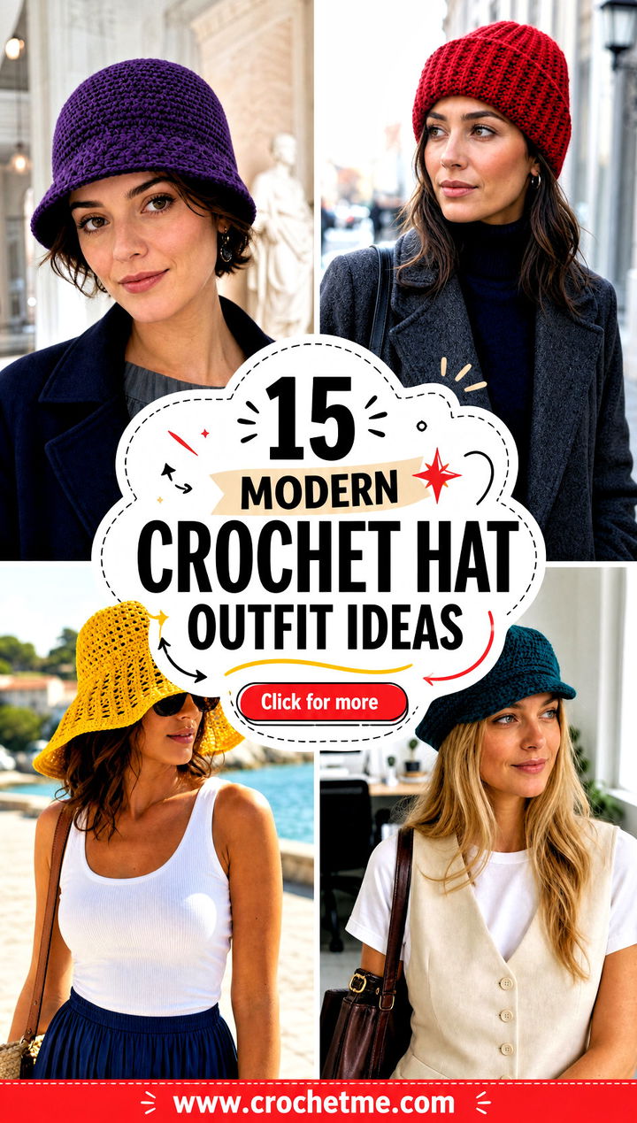 15 Modern Crochet Hat outfit ideas - 15 Modern Crochet Hat outfit ideas