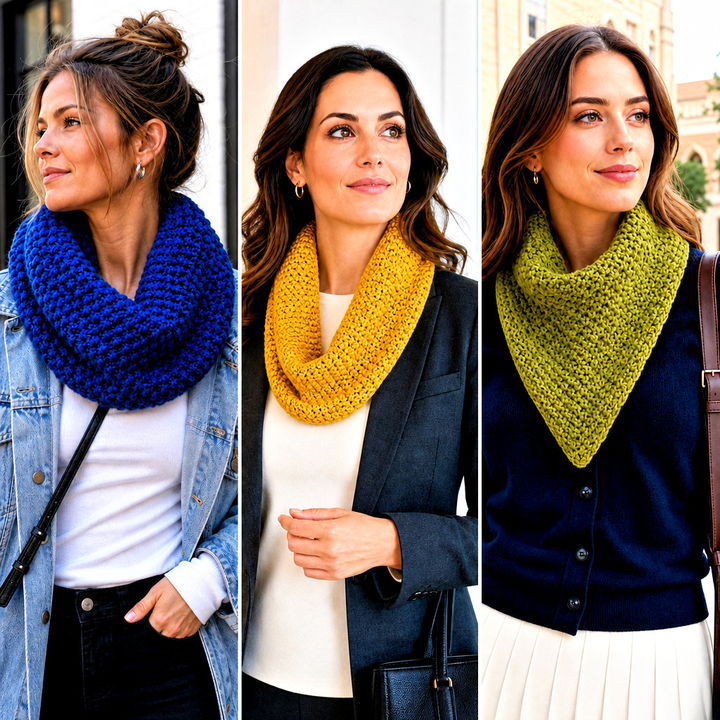 15 Moss Stitch Crochet Cowl Outfit Ideas for Cozy Cold Days