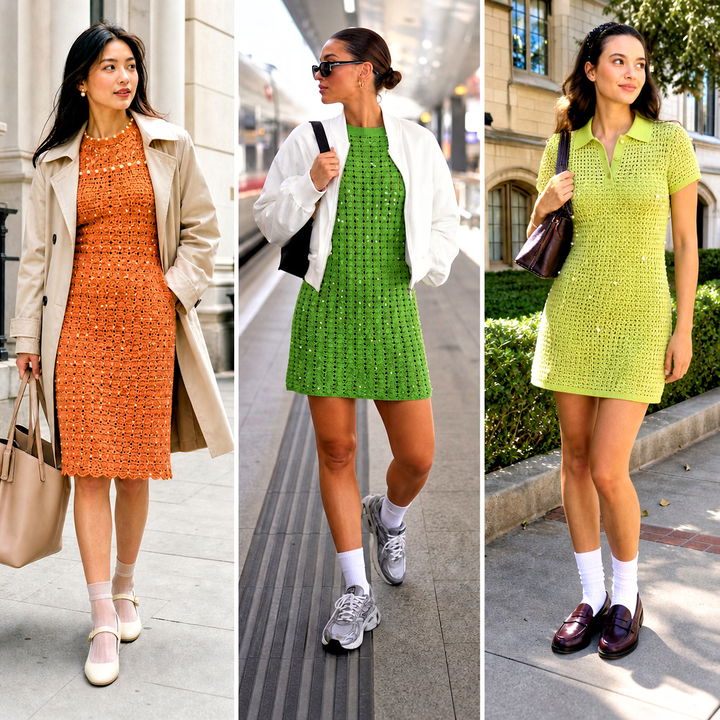 15 Pearl Embellished Crochet Dress outfit ideas