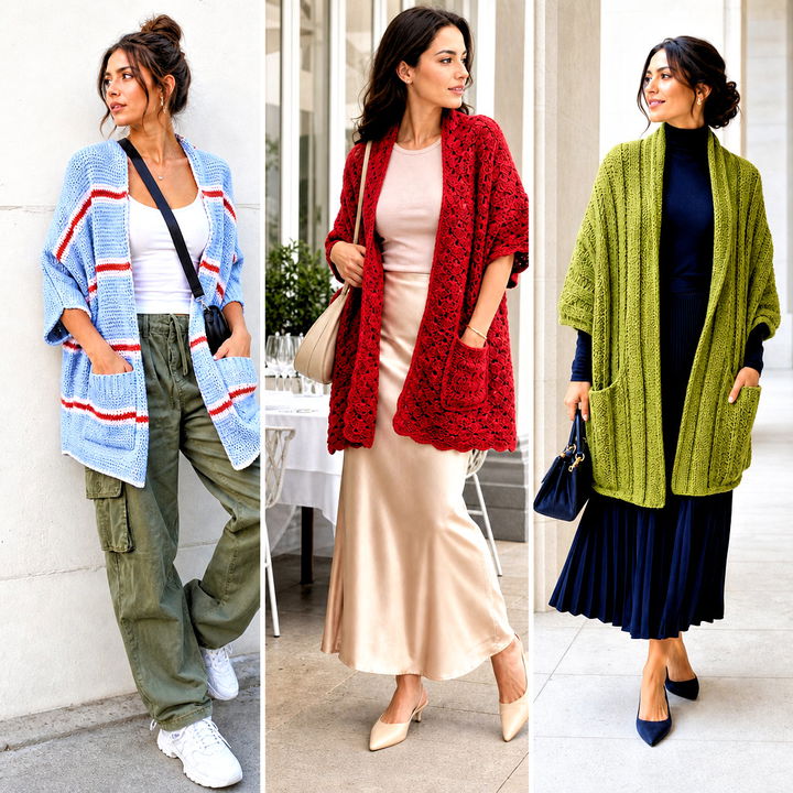 15 Pocket Crochet Shawl Outfit Ideas for Effortless Layering