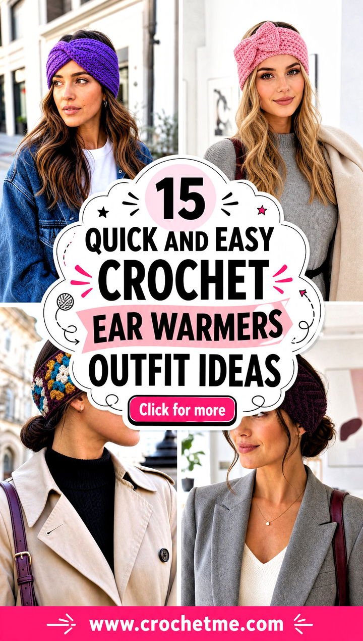 15 Quick And Easy Crochet Ear Warmers outfit ideas - 15 Quick And Easy Crochet Ear Warmers outfit ideas