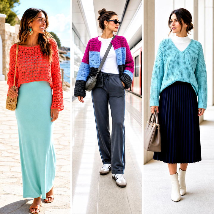 15 Rectangle Crochet Sweater Outfit Ideas for Easy Layering
