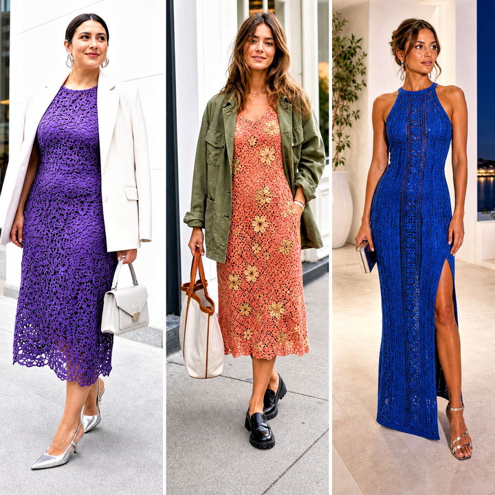 15 Rustic Crochet Dress Design Outfit Ideas for Boho Style