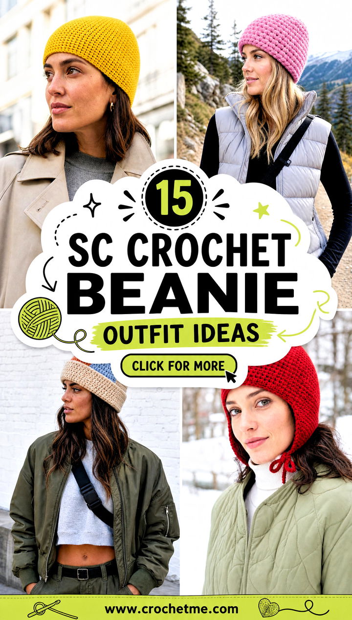 15 Sc Crochet Beanie outfit ideas - 15 Sc Crochet Beanie outfit ideas