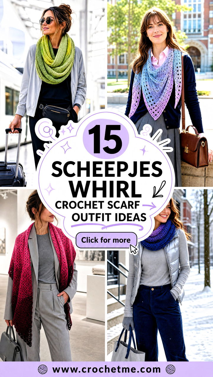 15 Scheepjes Whirl Crochet Scarf outfit ideas - 15 Scheepjes Whirl Crochet Scarf outfit ideas