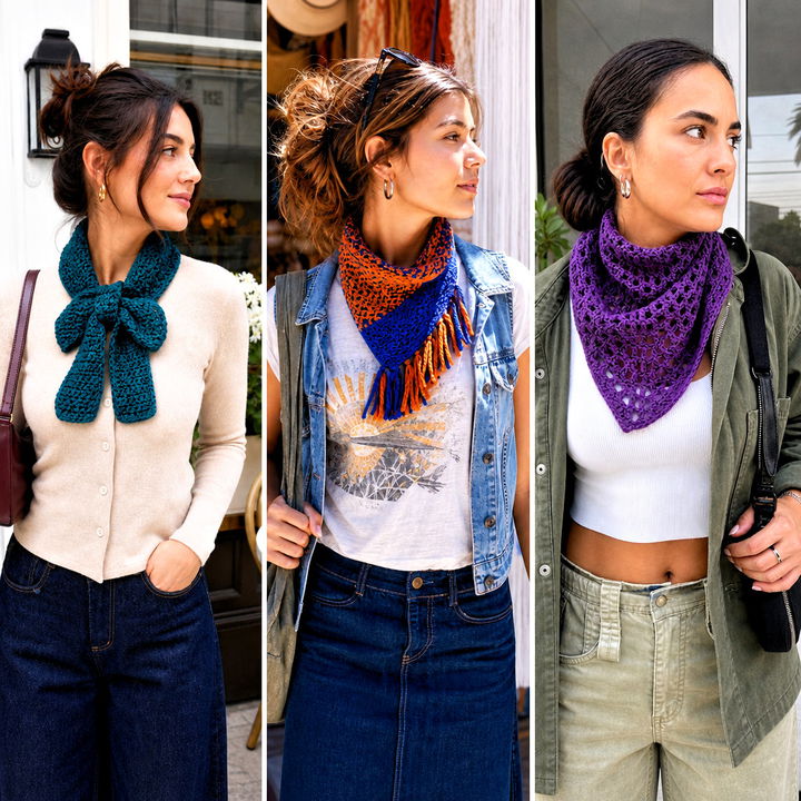 15 Small Neck Crochet Scarf Outfit Ideas for Chic Layering