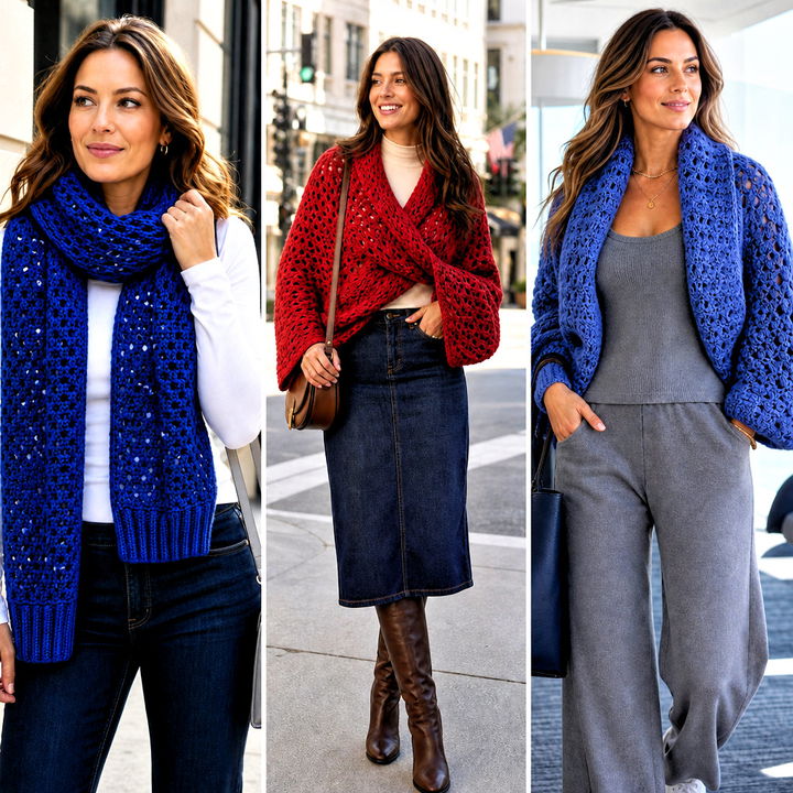 15 Snowfall Crochet Sweater Scarf outfit ideas
