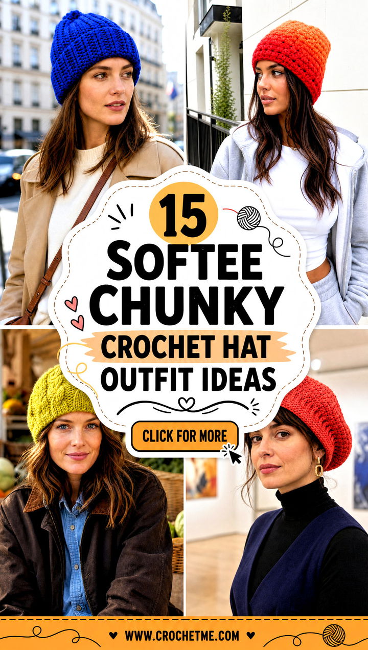 15 Softee Chunky Crochet Hat outfit ideas - 15 Softee Chunky Crochet Hat outfit ideas