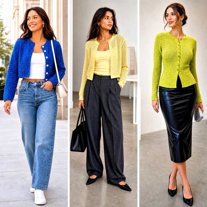 15 Sport Weight Crochet Cardigan Outfit Ideas for Chic Layers