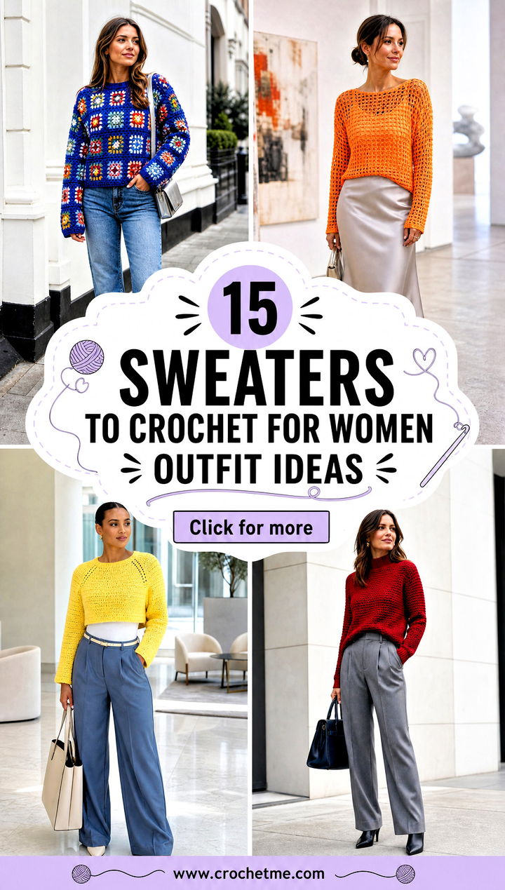 15 Sweaters To Crochet For Women outfit ideas - 15 Sweaters To Crochet For Women outfit ideas