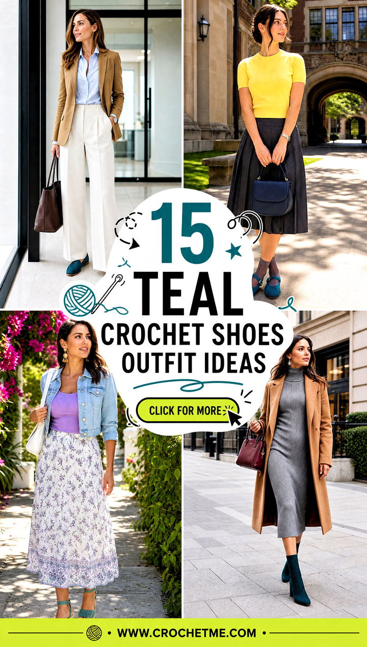 15 Teal Crochet Shoes outfit ideas - 15 Teal Crochet Shoes outfit ideas