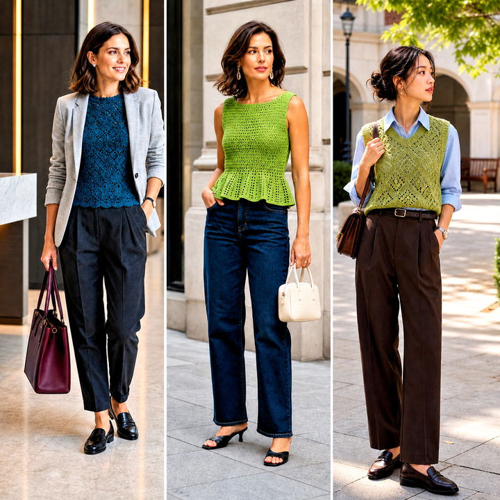 15 Thread Crochet Tops Outfit Ideas for Modern Layering