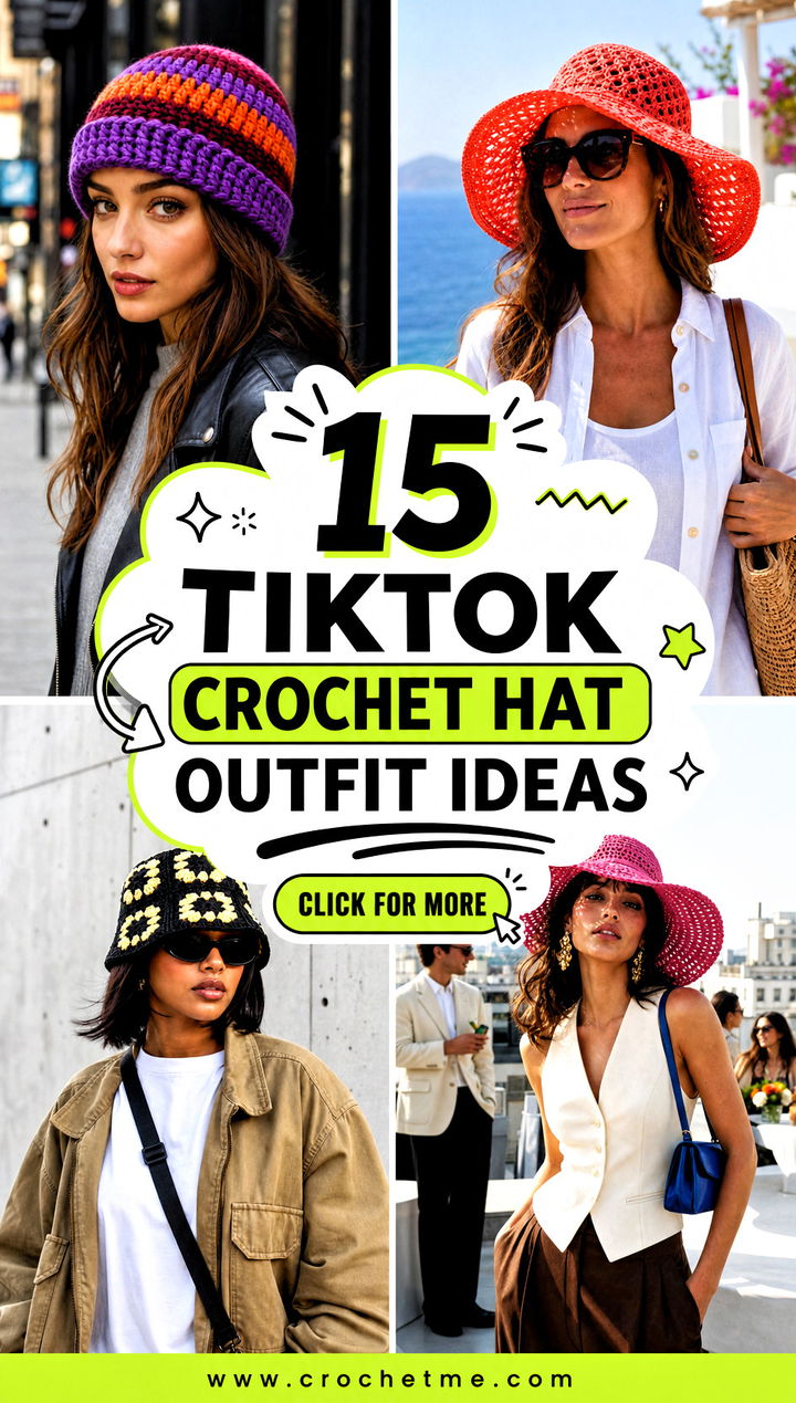 15 Tiktok Crochet Hat outfit ideas - 15 Tiktok Crochet Hat outfit ideas