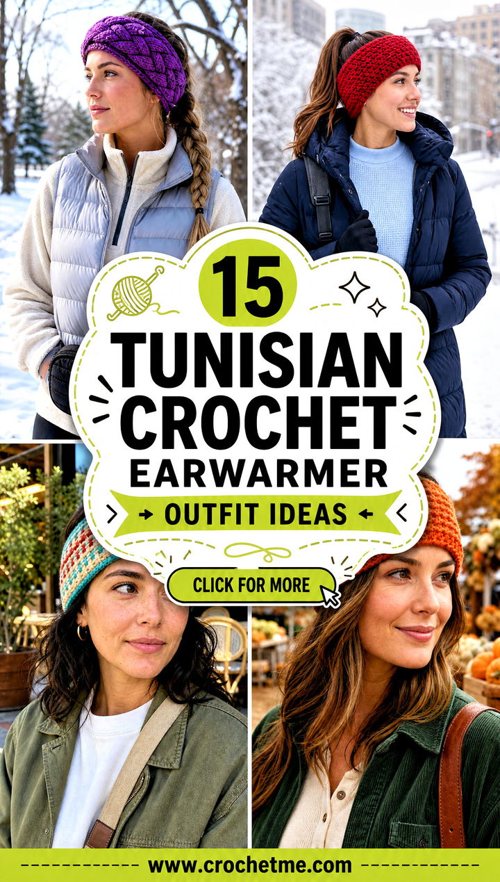 15 Tunisian Crochet Earwarmer outfit ideas - 15 Tunisian Crochet Earwarmer outfit ideas
