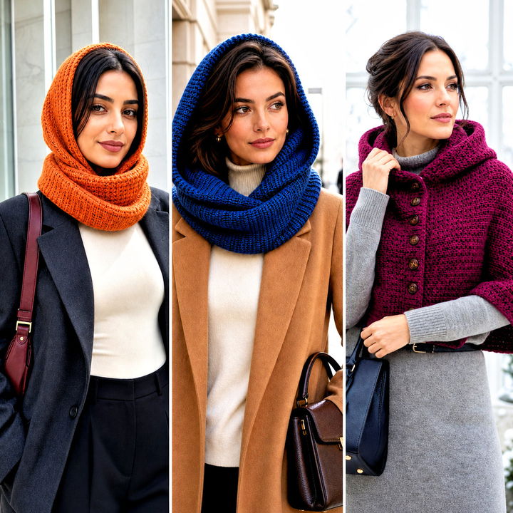 15 Tunisian Crochet Hooded Cowl Outfit Ideas for Winter