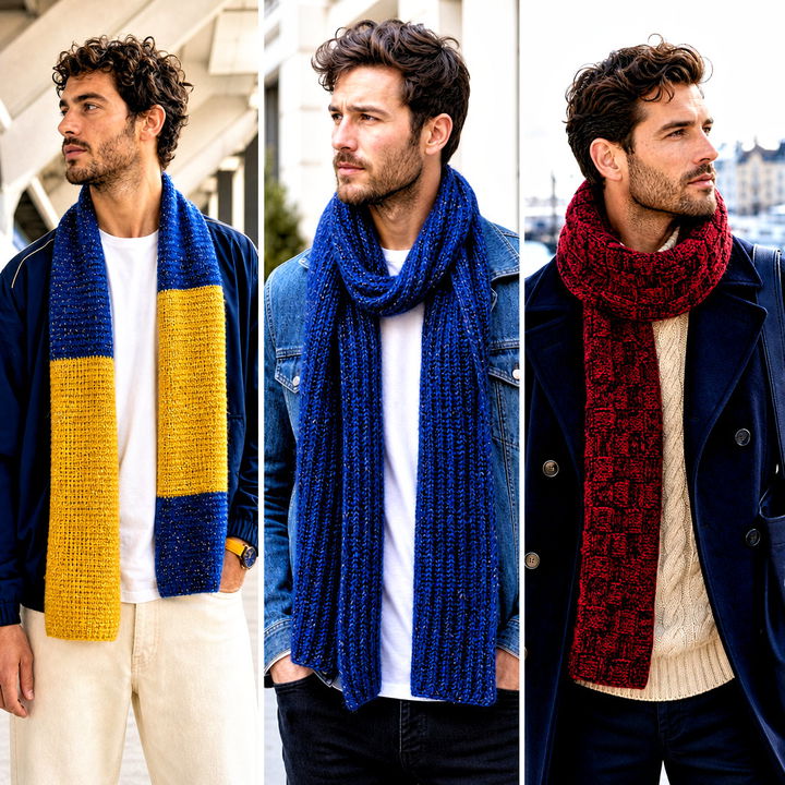 15 Tweed Mens Crochet Scarf outfit ideas