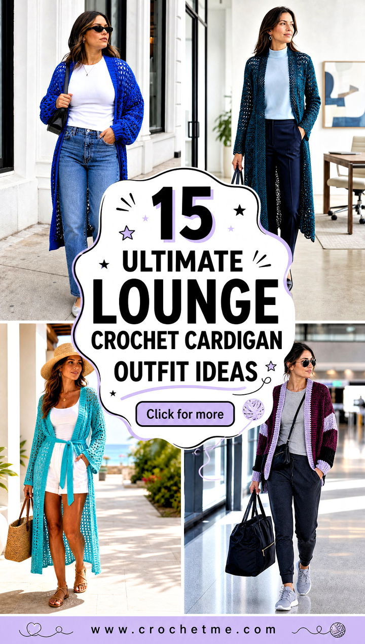15 Ultimate Lounge Crochet Cardigan outfit ideas - 15 Ultimate Lounge Crochet Cardigan outfit ideas