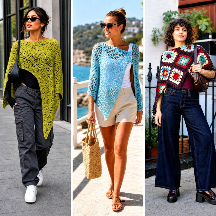 15 Uptown Crochet Poncho Outfit Ideas for Effortless Layering