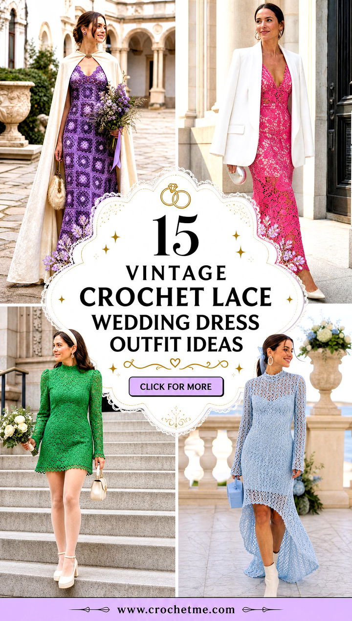 15 Vintage Crochet Lace Wedding Dress outfit ideas - 15 Vintage Crochet Lace Wedding Dress outfit ideas