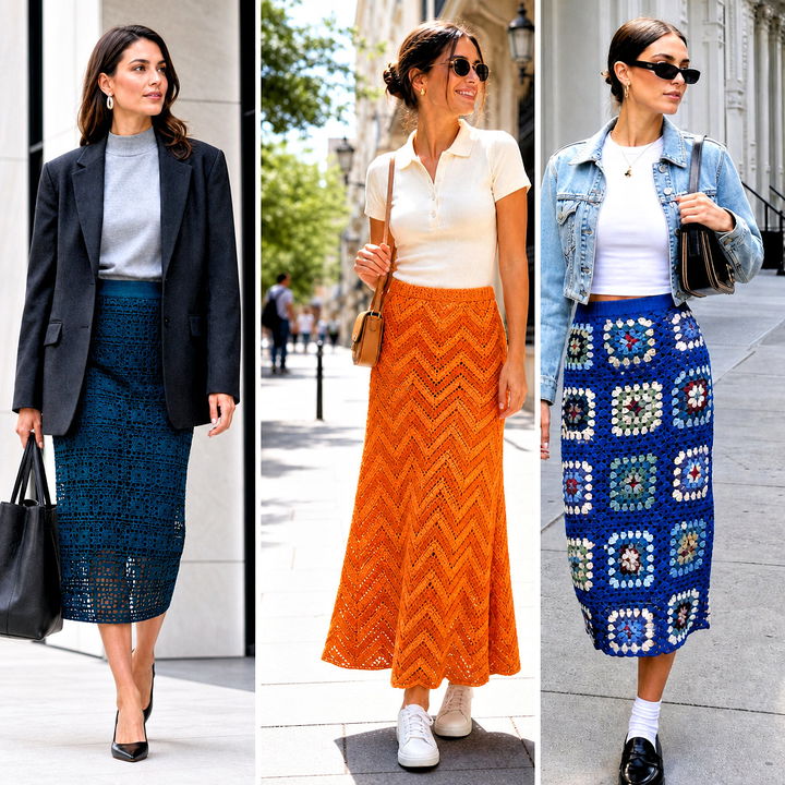 15 Vintage Crochet Skirt Outfit Ideas for Retro Chic
