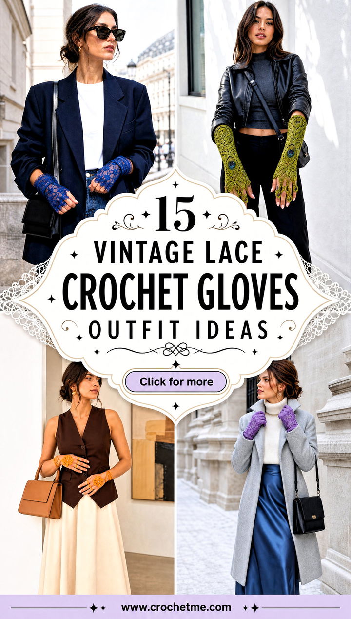 15 Vintage Lace Crochet Gloves outfit ideas - 15 Vintage Lace Crochet Gloves outfit ideas