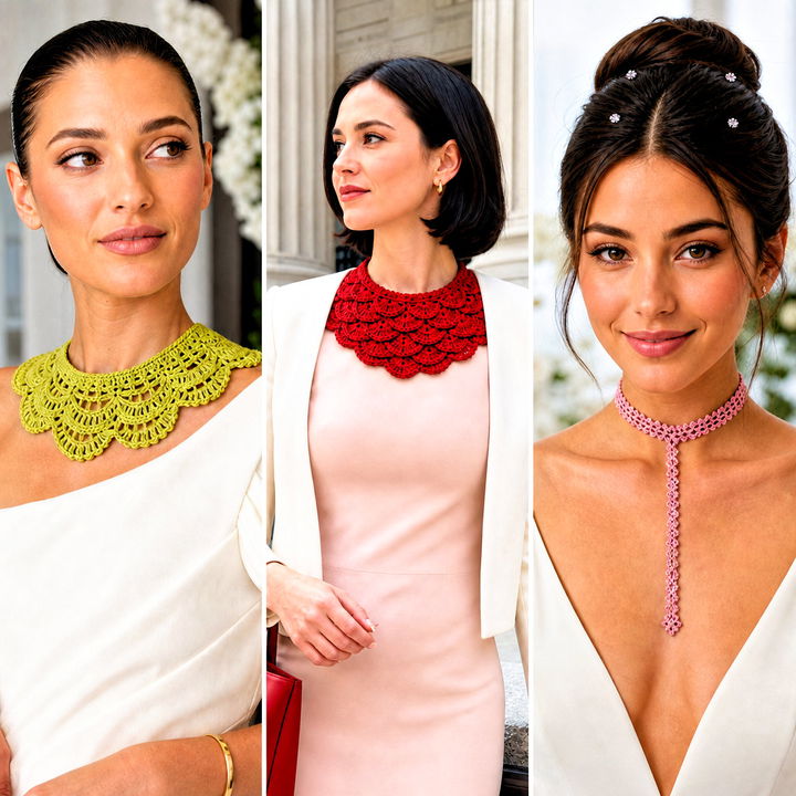 15 Wedding Necklace Crochet Collar Choker Outfit Ideas to Try