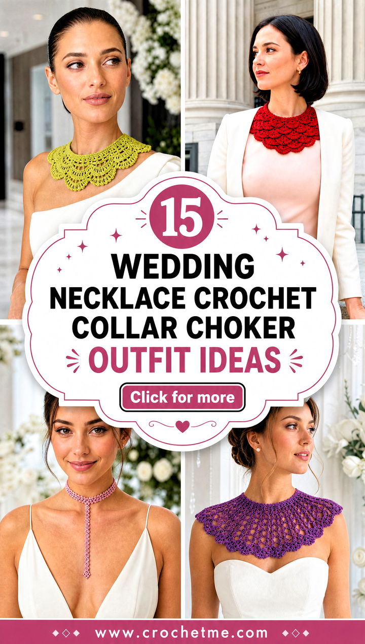 15 Wedding Necklace Crochet Collar Choker outfit ideas - 15 Wedding Necklace Crochet Collar Choker outfit ideas