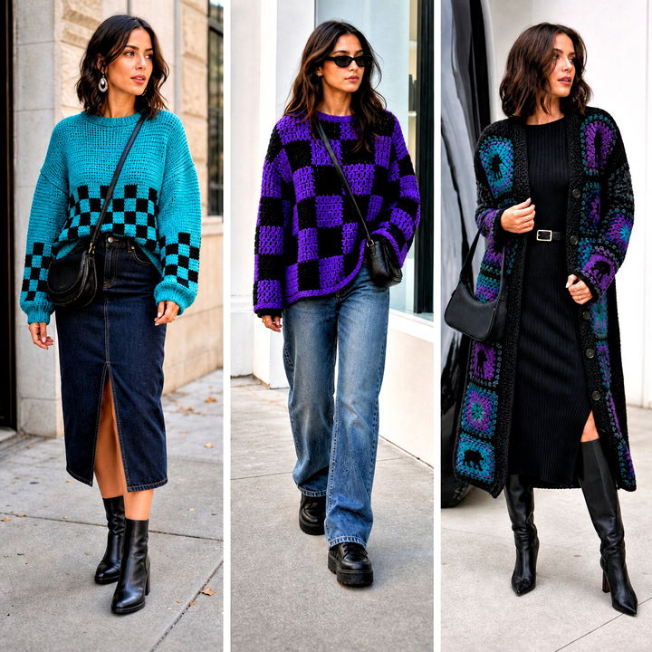 15 Wednesday Crochet Sweater Outfit Ideas for Cozy Style