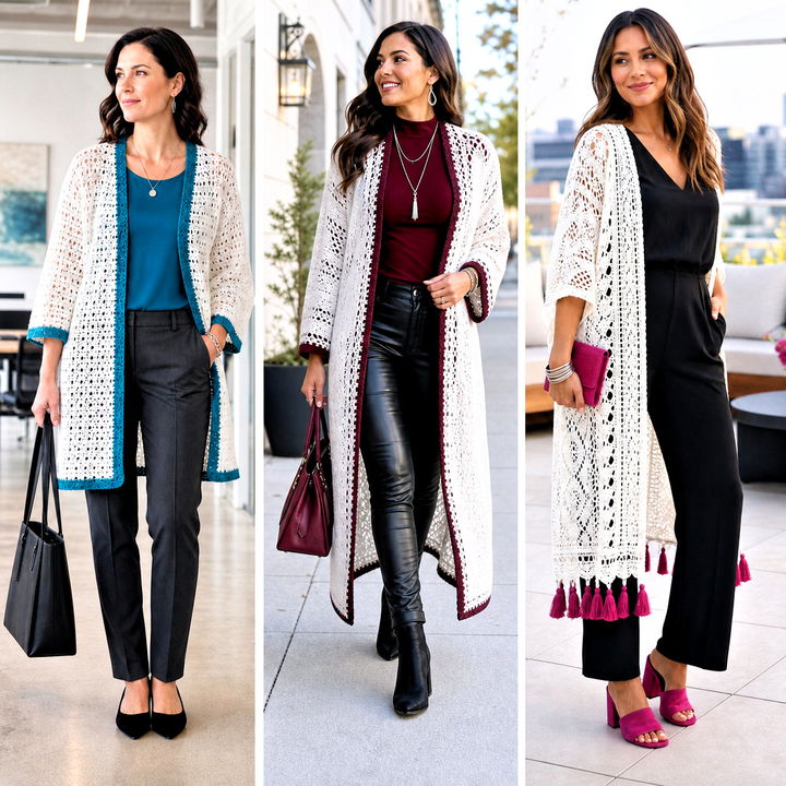 15 White Crochet Kimono Outfit Ideas for Breezy Beach Style