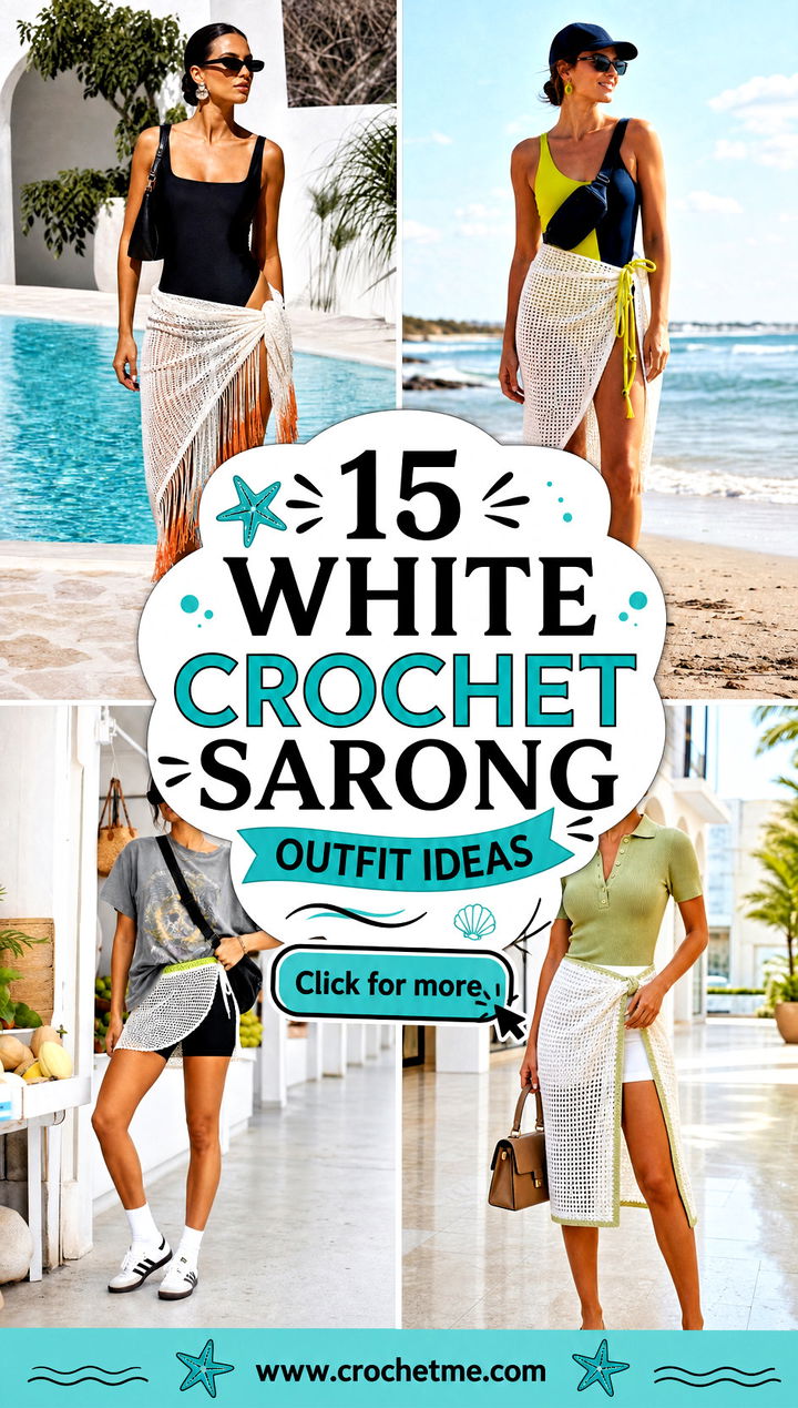 15 White Crochet Sarong outfit ideas - 15 White Crochet Sarong outfit ideas