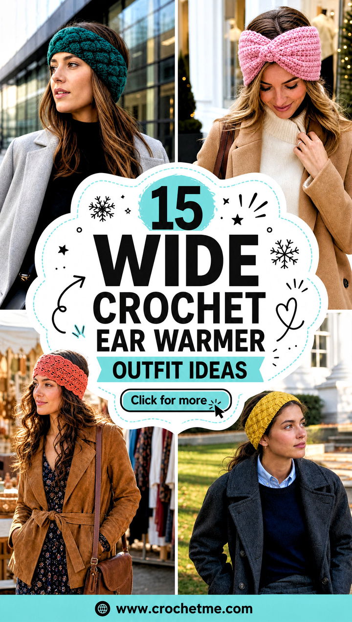 15 Wide Crochet Ear Warmer outfit ideas - 15 Wide Crochet Ear Warmer outfit ideas