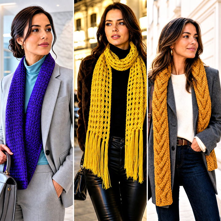 15 Winter Crochet Scarf Design Outfit Ideas for Cozy Style