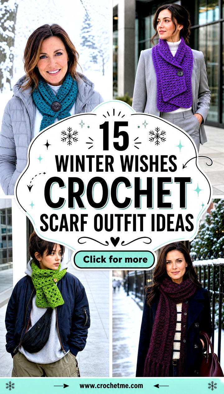 15 Winter Wishes Crochet Scarf outfit ideas - 15 Winter Wishes Crochet Scarf outfit ideas