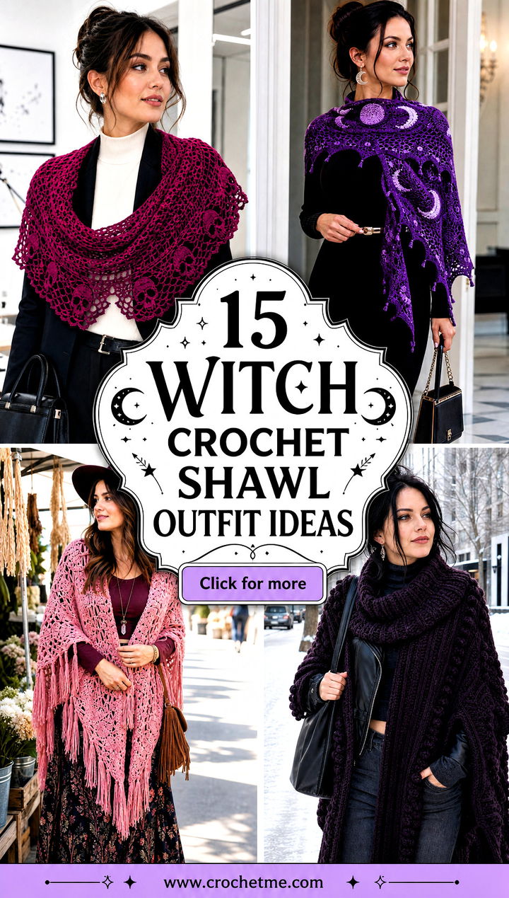 15 Witch Crochet Shawl outfit ideas - 15 Witch Crochet Shawl outfit ideas