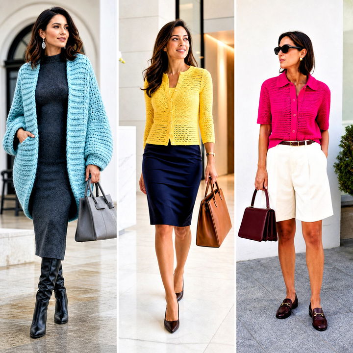 15 Women Crochet Cardigan Outfit Ideas for Everyday Style