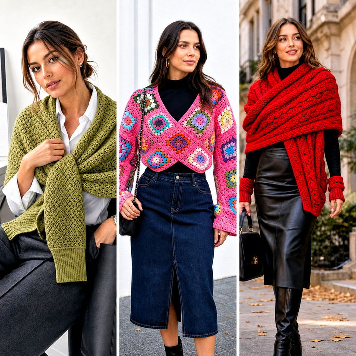 15 Wrap Me Up Crochet Sweater Scarf Outfit Ideas for Cozy Days